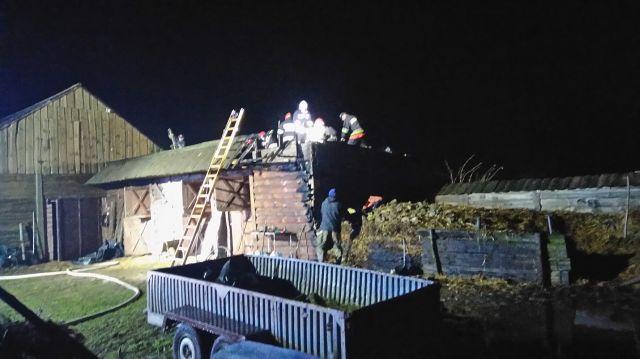 14-11-2017 - Pożar stodoły w Młynku