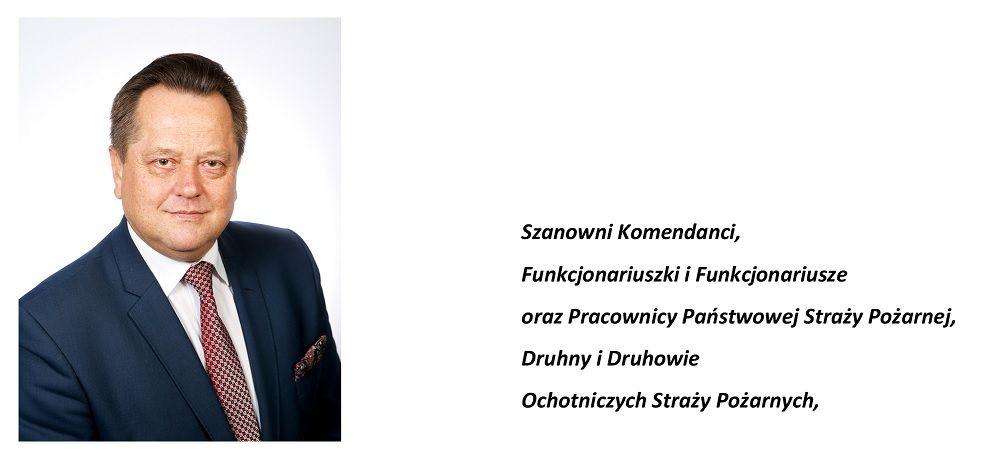 LIST SEKRETARZA STANU W MSWiA JAROSŁAWA ZIELIŃSKIEGO Z OKAZJI DNIA STRAŻAKA