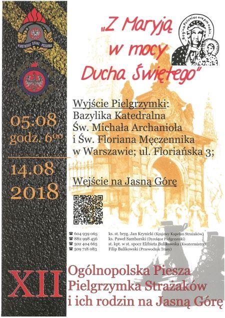 XII Ogólnopolska Piesza Pielgrzymka Strażaków i ich rodzin na Jasną Górę